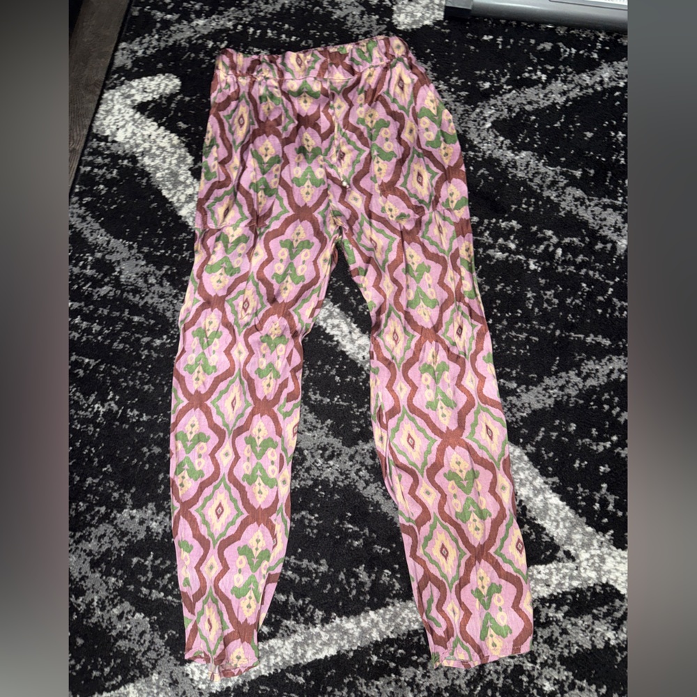 Zara NWOT Multicolor Satin Pants